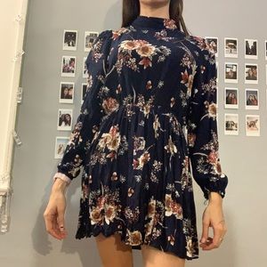 Blue floral dress